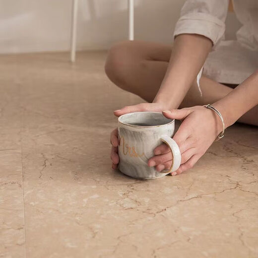 Piso de cemento engrosado de paiqin piso de cemento de cuero piso directo de piso impermeable pegatina para el piso de desgaste del hogar 6627 patrón de piedra resistente al desgaste 60*60/pieza