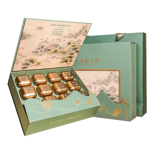 Xihu brandneuer Tee 2025 Neuer Tee wird auf dem Markt eingeführt. Longjing -Tee, Ming -Dynastie besondere Grade 150g Geschenkbox, Spring Tea Festival Geschenk