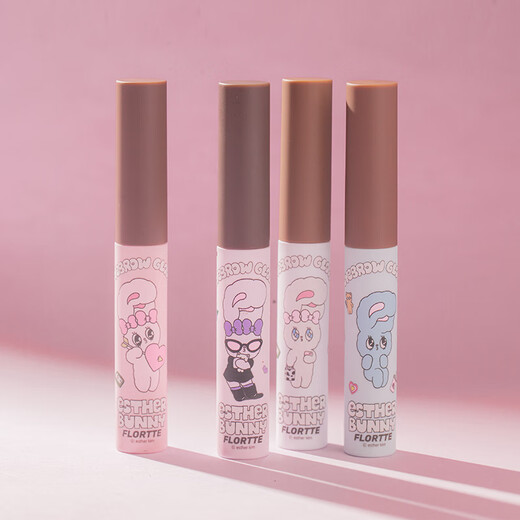 FLORTTE natural pink series eyebrow dyeing cream, plump, three-dimensional, waterproof, sweat-proof, long-lasting and does not fade 01#Rabbit Yeye