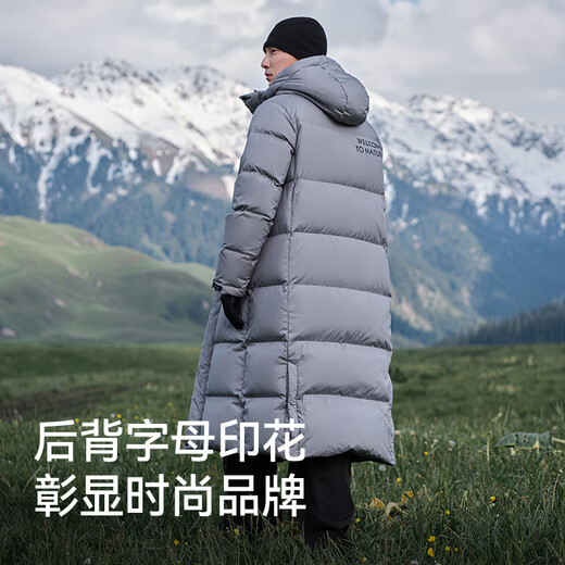 Pelliot Aurora MAX goose down down jacket long winter women's outdoor hooded warm thickened jacket 12340806 black M