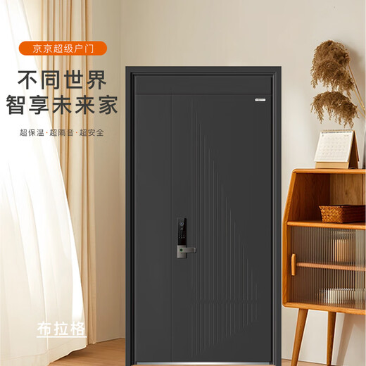 Jingjing entry door Class A anti-theft entry door thickened door leaf security door embedded high-end custom door Prague single door 960*2050