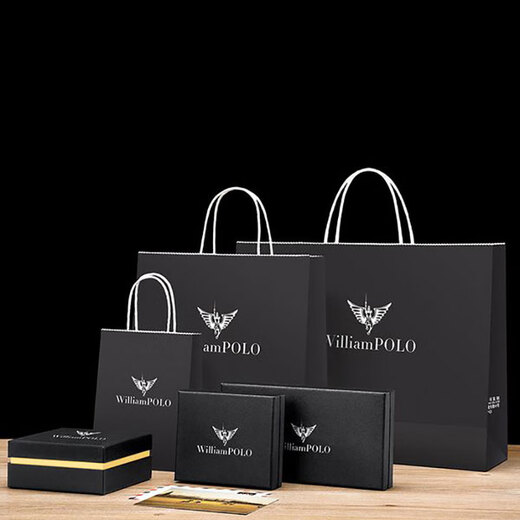 Williampolo Long Wallet Herren echter Kuhlattenkartenbeutel mehrere Karten und dünne Brieftaschen-Clutch-Taschen Vatertag Geschenk für Papa Black-Hongli [Theke Geschenkbox]