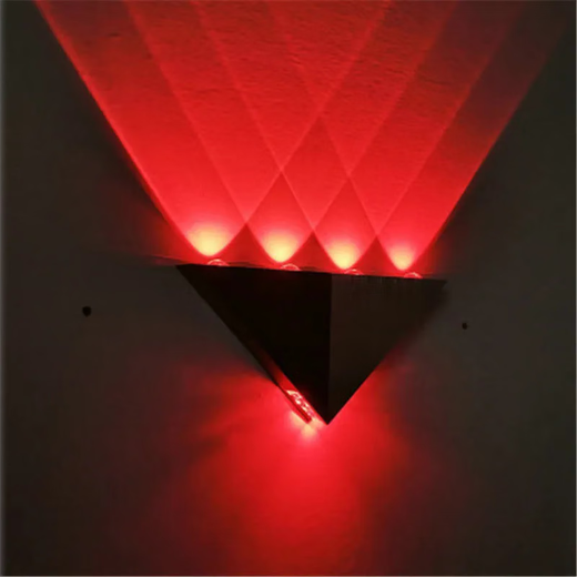 Yilin (yilin) led wall lamp modern simple creative corridor aisle bar club KTV background wall decoration colorful color-changing light 5W red light high-brightness model