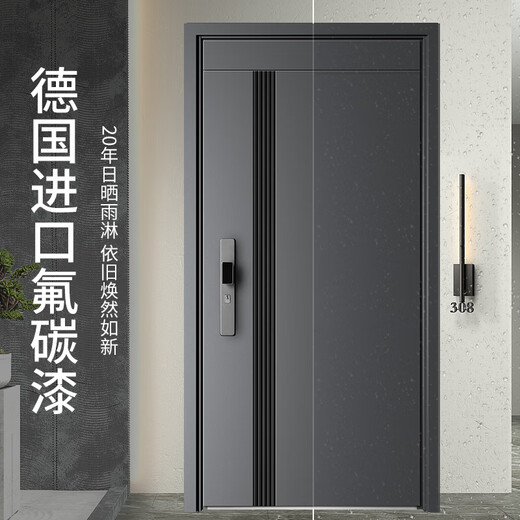 顾好甲级防盗门 单门 子母门 安全门＋防撬暗铰链＋超高门头＋防火岩棉填充＋可视人脸识别智能锁 2150*960/2050*1050【单门】 特配机械锁