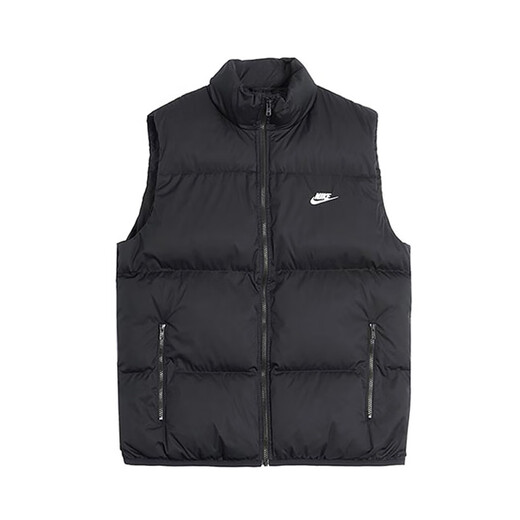 NIKE耐克立领棉服马甲 新款运动服保暖背心外套FB7373_010 黑色 S