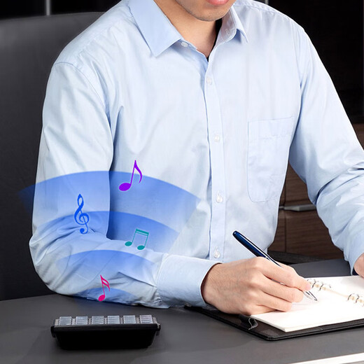 Deli calculator real person pronunciation with voice shop office calculation machine large size big buttons big screen champagne gold medium size real voice-33560