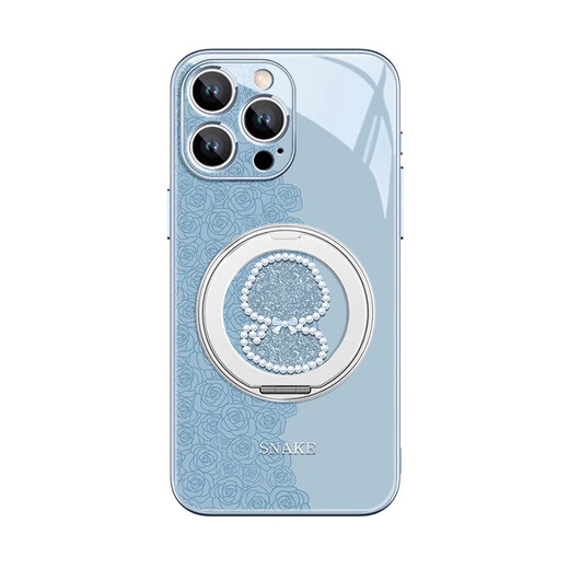 Fine Cent (MSMF) Подходит для Apple Phone Case Rose Pearl Small Snake Belt 360 Магнитный поворотный кронштейн.