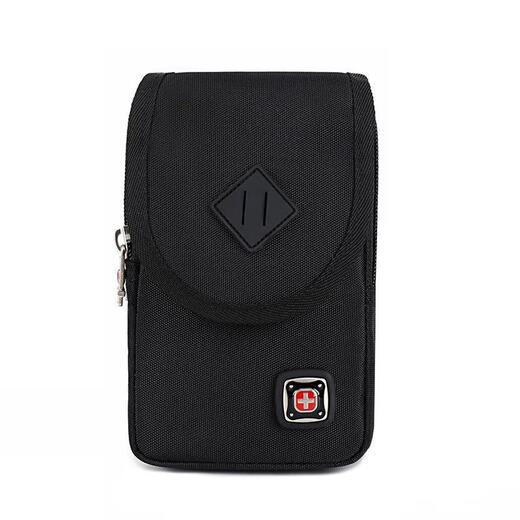 Swiss Sergeant Knife Waist Bag Men's Multifunctional Mobile Phone Bag Wearing Belt 7. Inch Men's Waterproof Canvas Sports Small Waist Bag Large Size