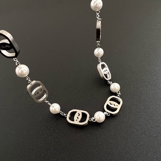 Muchin Men's Light Luxury Trendy Brand Niche Pearl Splicing 925 Sterling Silver Necklace Men's High-Quality Necklace Versatile Accessories Chain