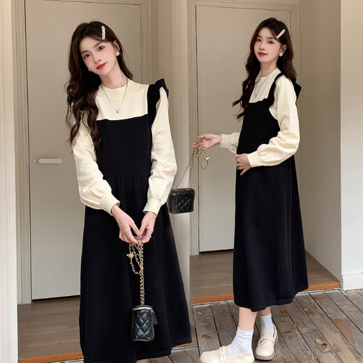 Shiliang Maternity Wear Осеннее платье свитер 2025 Новый модный костюм модная юбка Большого размера весенняя картинка 2xl