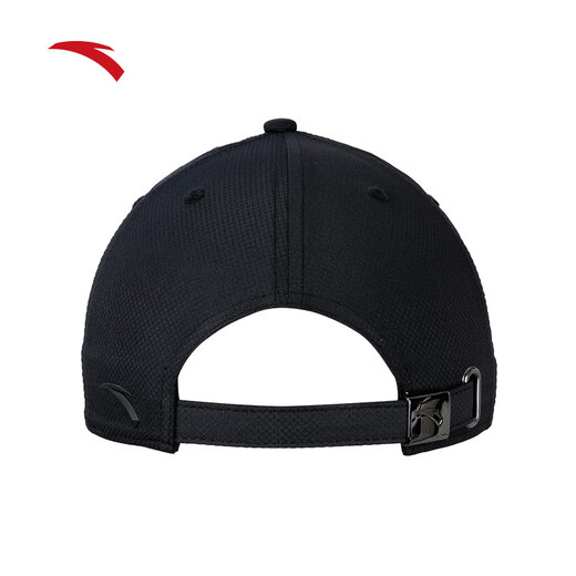 Anta (ANTA) sports hat, men and women, 2025 summer casual versatile baseball hat, baseball hat, 192427253 basic black-1 single size