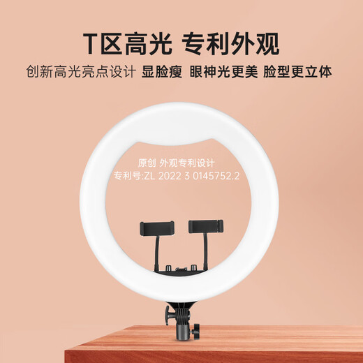 JINBEI EFR-48/LR480II ring fill light mobile live streaming stand with goods soft light anchor special beauty lamp photography beauty tattoo embroidery photography and photography constant light fill light LR-480II+ floor stand [18 inches large area fill light]