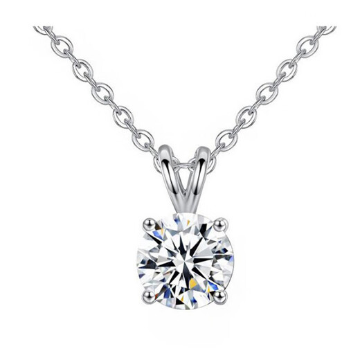 Platinum pendant without chain imported technology moissanite diamond necklace women's PT950 single 50 points 1 gram 1 carat platinum rabbit single pendant