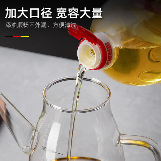 Newair glass oil pot kitchen household leak-proof spout without hanging oil bottle soy sauce vinegar seasoning bottle oil container sesame oil bottle