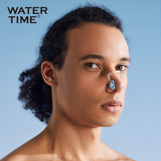 WATERTIME swimming nose clip diving beginners comfortable non-slip anti-choking professional training adult and children earplugs swimming equipment Azure One Size