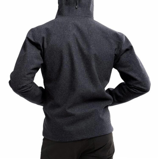 始祖鸟（ARC'TERYX）SAWYER Wool Hoody 羊毛防风连帽软壳夹克外套 黑色/Black Heather M