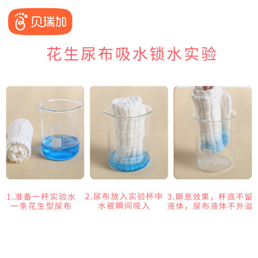 Babyprints婴儿尿布抑菌纱布纯棉新生儿尿布片尿戒子可洗透气10条装
