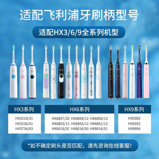 隽悦适用于飞利浦电动牙刷头HX684W/HX685E/HX685K/HX685T/HX684BHX684E C2 黑色牙菌斑洁净型 6支