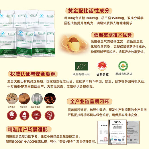 Zhishentang Breaking Wall Ganoderma Lucidum Spore Powder 10 Bags of Health Products Enhanced Immunity Economic Experience Pack Red Ganoderma Lucidum Spore Powder 10 Small Packets Experience Pack