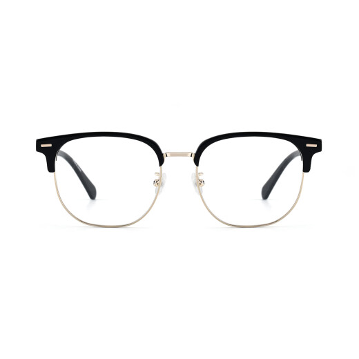 Calvin Klein glasses men's CK eyebrow frame is like half frame anti-blue light glasses business trend myopia glasses frame women can match astigmatism CKJ23229LB-718-5318 Gloss black + gold Wanxin HD 1.67 lens