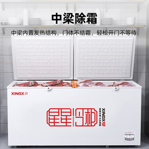 星星（XINGX）冰柜商用大容量商用一级能效518升528GE冷柜卧式冷藏冷冻转换卧保鲜冷柜雪糕店超市餐饮店 【中梁除霜】718L商用冷柜728GE