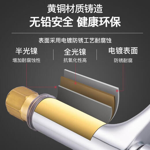 初构想铜单孔台盆面盆洗手盆水龙头卫生间冷热混水阀洗脸盆面 冷热水丨铜7029丨收藏加购6