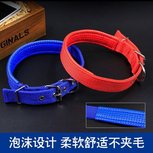 Dog leash anti-bite pet walking leash small, medium and large dog universal dog leash collar dog iron chain 1.7m traction + collar (red) diameter 2mm 6Jin Jin equals 0.5kg for indoor dogs