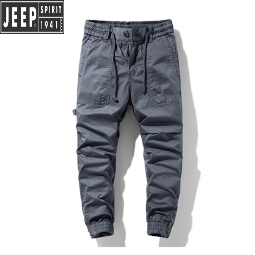Jeep (Jeep) [mismo estilo para transmisión en vivo] Pantalones de trabajo para hombres y mujeres Pantalones casuales sueltos de algodón puro para pies en otoño e invierno Plus de terciopelo pantalones largos 679 caqui (estilo de verano) 30 (recomendado 120-130 Jin [Jin equivale a 0.5 kg])