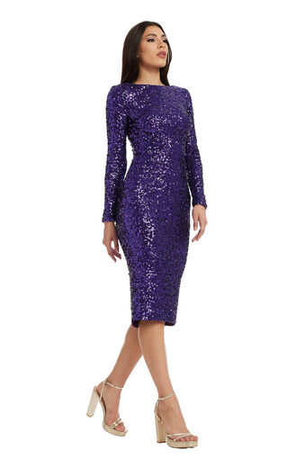 Dress the Population Women's Tights Violet Medium