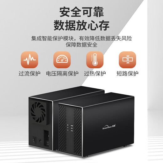 蓝硕移动硬盘USB3.1桌面存储 3.5英寸大容量type-c 高速企业级存储设备外接机械硬盘  黑色 28TB