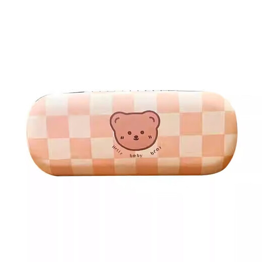 Glasses box portable male and female students cartoon cute myopia glasses storage box anti-pressure and fall high-quality glasses box nice bear [glasses delivery cloth]
