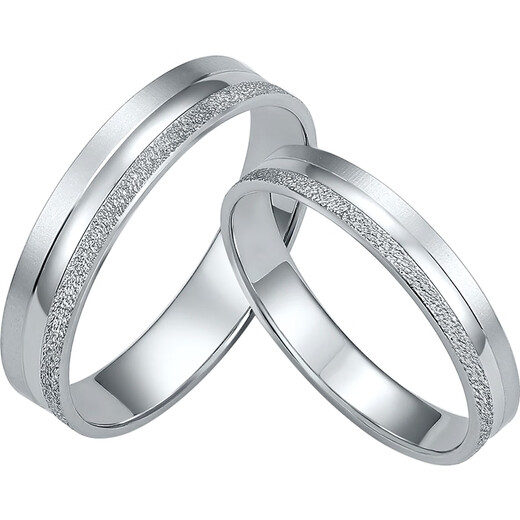 Saturday Fu PT950 platinum ring love at first sight couple model platinum pair ring single size 17 about 3.91g gift