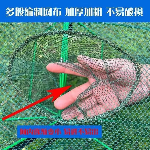 Fishing net, shrimp pot, fishing pot, automatic folding eel cage, shrimp net tool, fishing gear, lobster catching net, multi-port fishing, 6 holes (about 53cm in diameter)