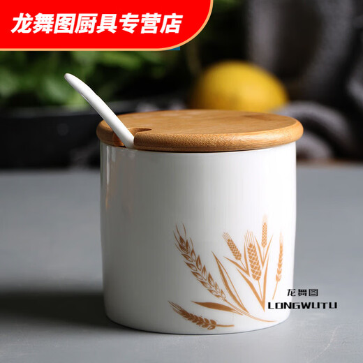 Hua'anjia Oil Spicy Jar Ceramic Mixing Jar Salt Jar Sugar Jar Vinegar Pot Semen Oil Jar Seasoning Jar Salt Jar Oil Spill Ancient Shape