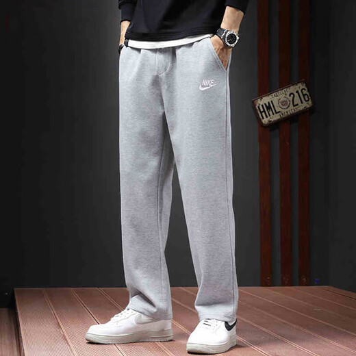 Nike (NIKE) gray sweatpants sweatpants men's autumn thin breathable casual men's long pants men's BV2767 BV2767-063 S size/100-120Jin Jin equals 0.5kg/165