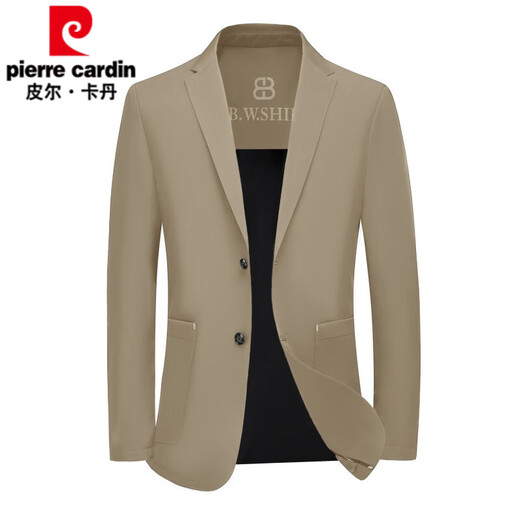 皮尔卡丹（pierre cardin）休闲西装男新款男士西服中年单西春秋夹克外套修身爸爸上衣 藏蓝ZJ9889 L 175