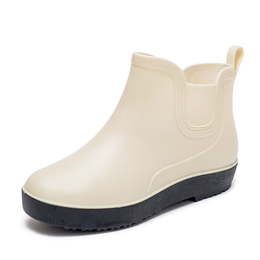 Shurong modische Regenschuhe Frauen kurze Regenstiefel Dicke alleinige Küche nicht rutschern im Freien mit Gummischuhen wasserdichte Outdoor-Angelauto Waschwasserschuhe Frauen Grün 38