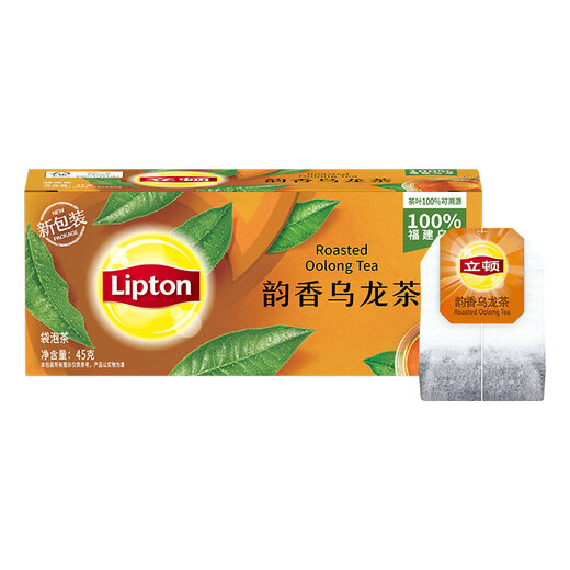 立顿黄牌精选红茶S25袋泡茶茶包绿茶茉莉花茶乌龙茶豪门伯爵红茶 韵香乌龙茶25包盒装（特惠无赠）