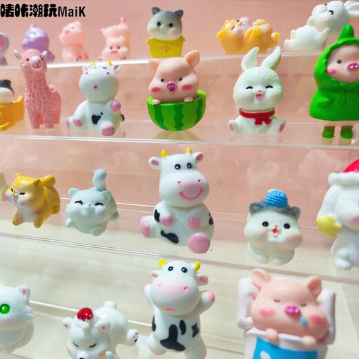 小学生奖励小礼品迷你小盲盒微缩仿真动物盲盒玩具小物品礼物奖品 独立盲袋动物30个不重复+无痕贴