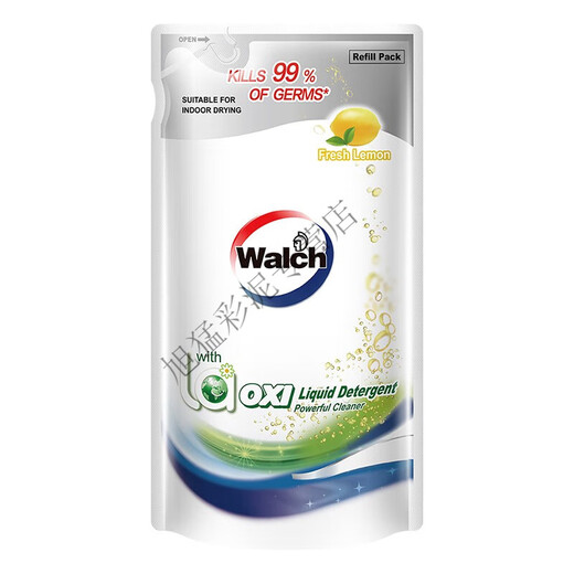 Walch laundry detergent, sterilization and mite removal, hand washing, machine laundry, underwear, aerobic washing, home promotion bottle combination, new lemon (bag) 1000ml