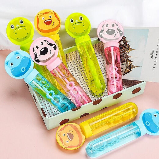 Benben Bebe Cartoon Children's Mini Bubble Stick Blowing Bubble Toy Girl's Small Handheld Bubble Stick Replenishment Concentrated Water 10 Bubble Sticks + 10 Packs of Bubble Sticks