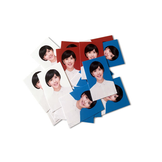 ABDT ID photo printing, one-inch photo printing, high-definition change of background color, size 1 inch, 2-inch photo adhesive can affix 1 inch 20 pieces + 2 inch 6 pieces (replace with red background) The adhesive can be other sizes and other photo papers