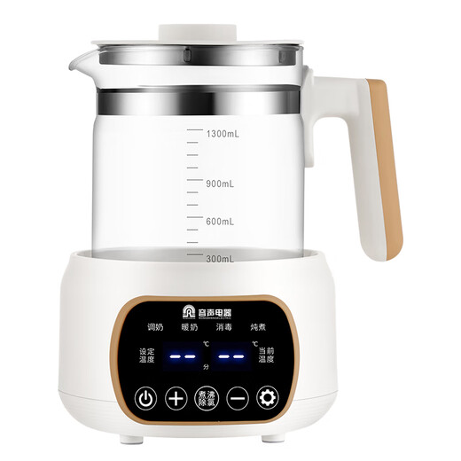 Rongsheng health kettle thermal insulation integrated kettle office large capacity constant temperature glass electric kettle small tea flower teapot tea maker health teapot white 72H constant temperature 316L stainless steel 1.3L