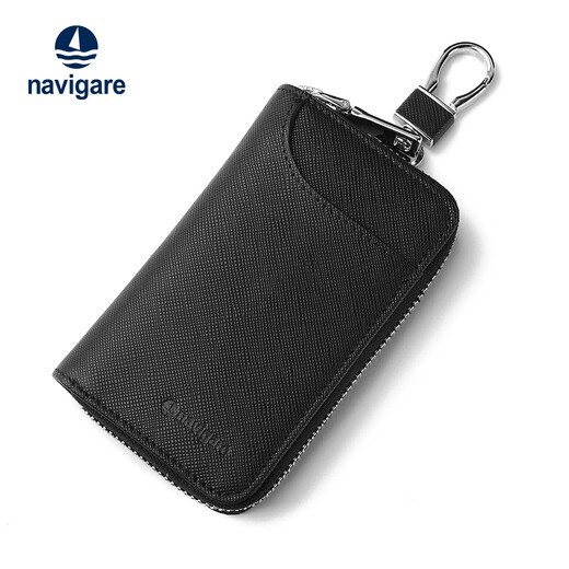 Navigare Italiener kleiner Segelboot Schlüsselbeutel großer Kapazität Auto Bag Schlüsselschutz Hülle Kartenbeutel Schlüsselbeutel für den Freund Schwarz (Counter Geschenkbox) N4A509-013003a