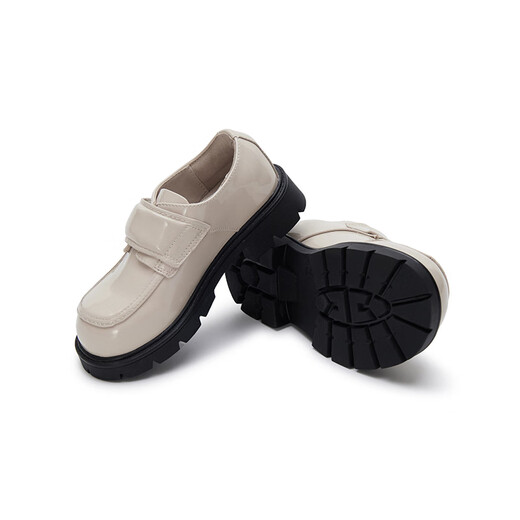 Little MO&Co. children's clothing children's Mary Jane JK small leather shoes loafers KBB3SHS001 beige apricot 28 inner length 19cm