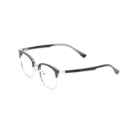 
Connant (CONANT) aspherical myopia glasses can match the degree of 9766 Academy Feng Siwen eyebrow wire frame titanium alloy frame 144 Black silver-C2 with Connant 1.60 Laibao film lens