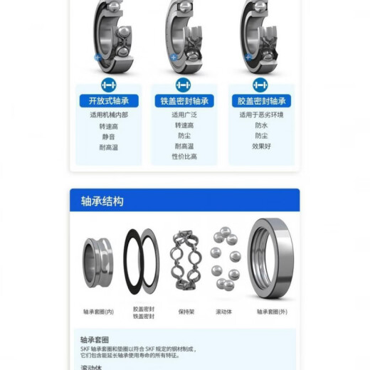 SKF轴承6208 6209 6210 6211 6212 6213 6214 6215 2Z 2RS1 其他 其他 6214-2Z铁盖密封