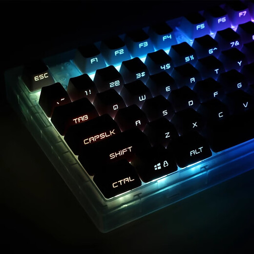 腹灵mk870pro黑莓侧刻机械键盘蓝牙有线无线客制化电脑游戏静音办公 【单模】极夜黑+黑莓侧刻 TTC快银轴V2【触发更快】 87键