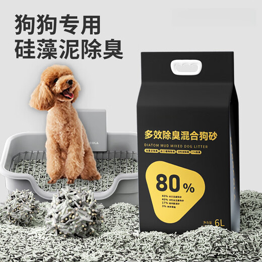CLCEY deodorizing dog litter, special dog urine sand, cat litter, dust-free tofu sand, can flush the toilet and poop, deodorize dog #1# 40Jin Jin is equal to 0.5kg, deodorizing mixed dog litter*8 bags