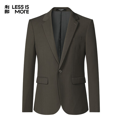 Lilang Double Elastic Fabric Suit Men's Smooth, Delicate, Tight, Easy-Care Suit Brown Color 170A